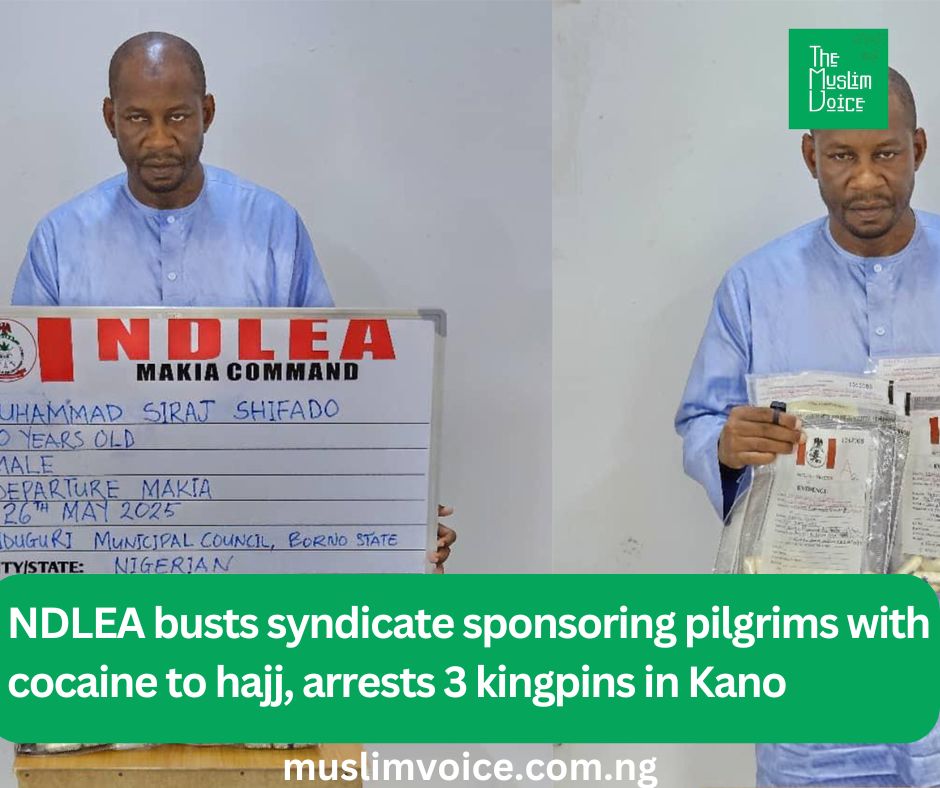 NDLEA busts syndicate sponsoring pilgrims with cocaine to hajj, arrests ...